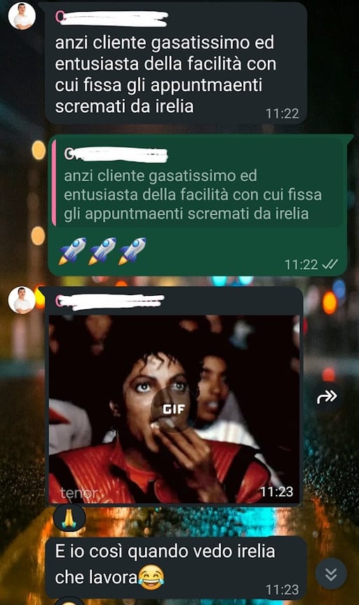 Customer conversation with an Irelia agent